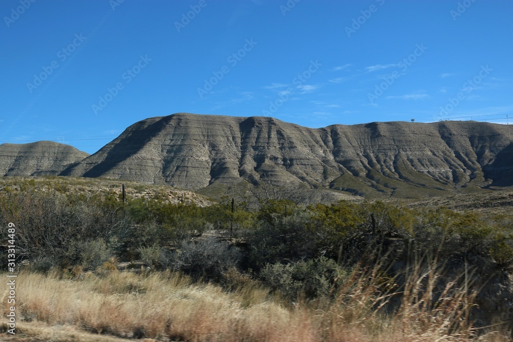 Desert Mountains with Scrub Plants Desert Mountains with Scrub Plants