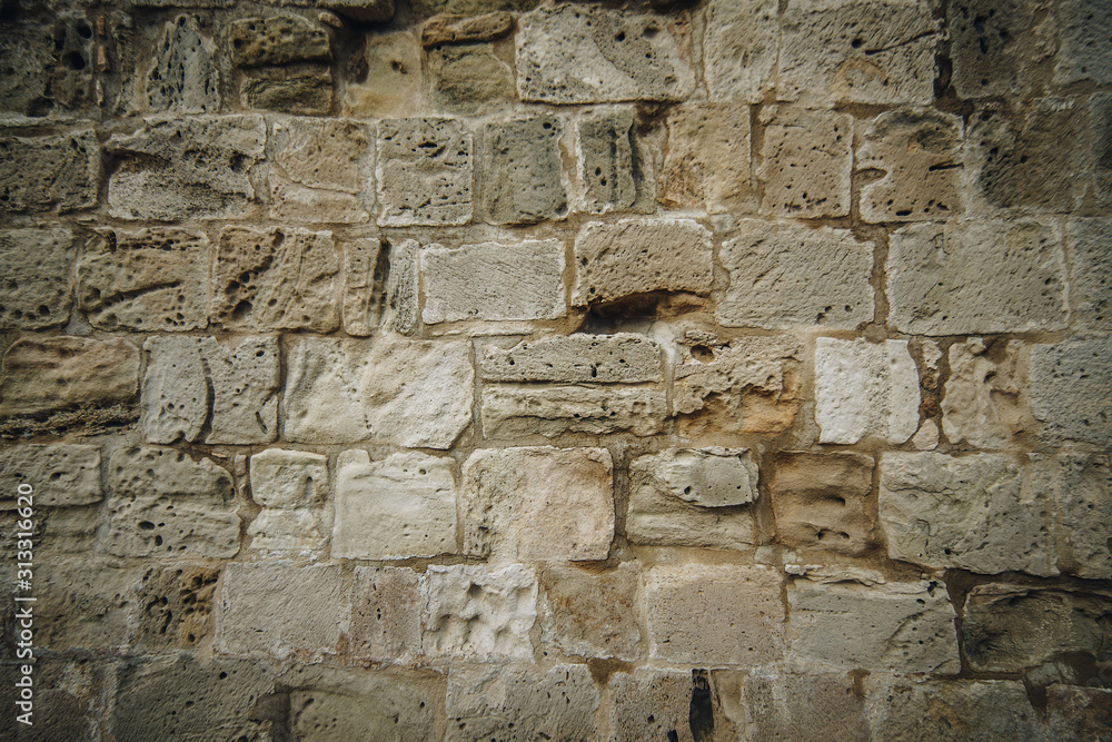 old sand bricks texture wall in Cyprus and Egypt