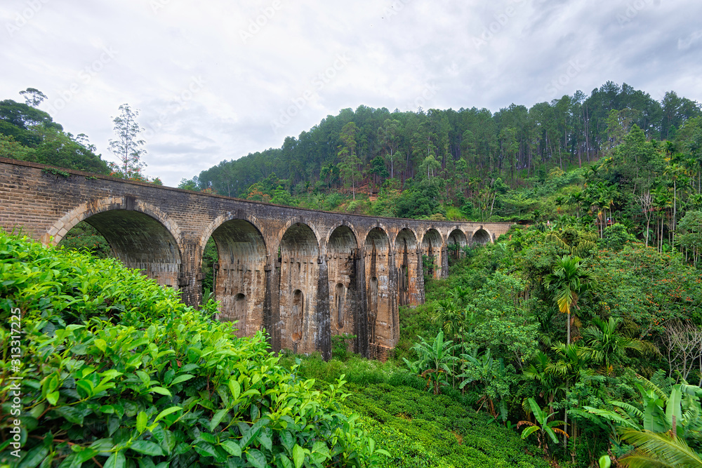 Nine Arches Bridge in Elle, Sri Lanka, taken in August 2019