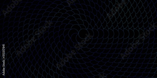 Dark BLUE vector texture with disks. Abstract decorative design in gradient style with bubbles. New template for a brand book.