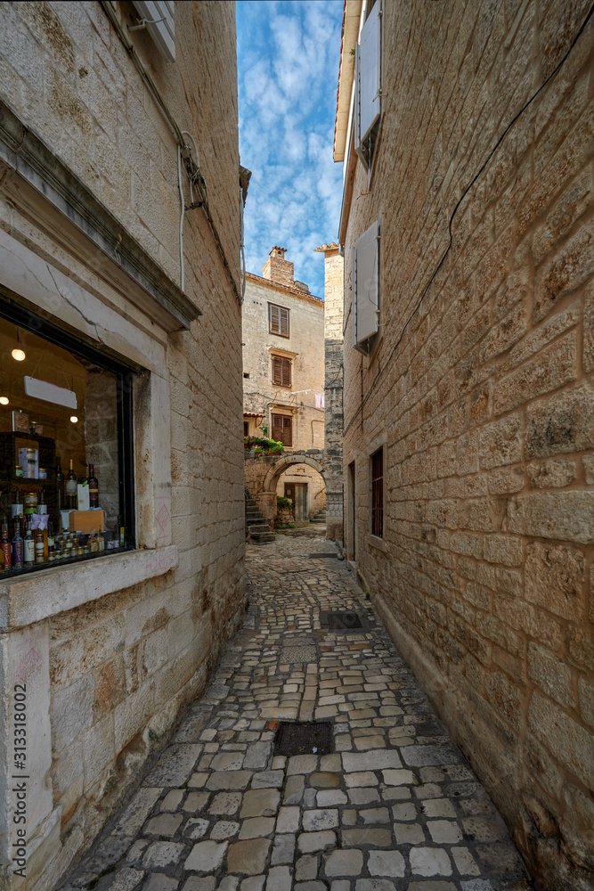 Croatia architecture fragment in the town of Trogir