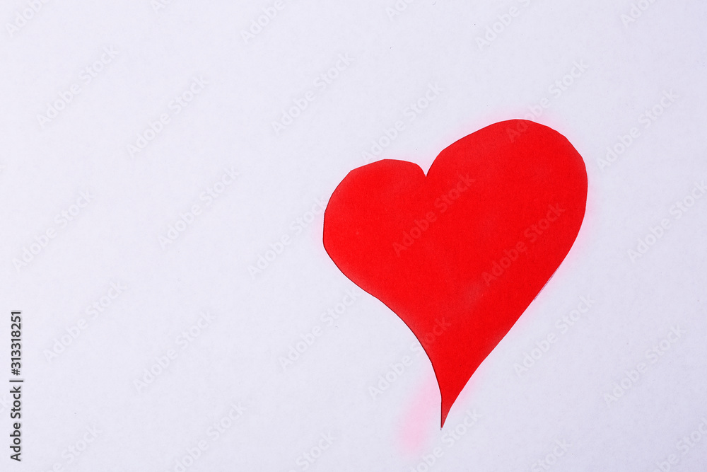 Heart shape hole through paper Heart shape hole through paper