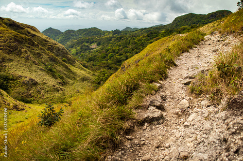 Rocky pathway for hiking in the Anton Valley in Panama.