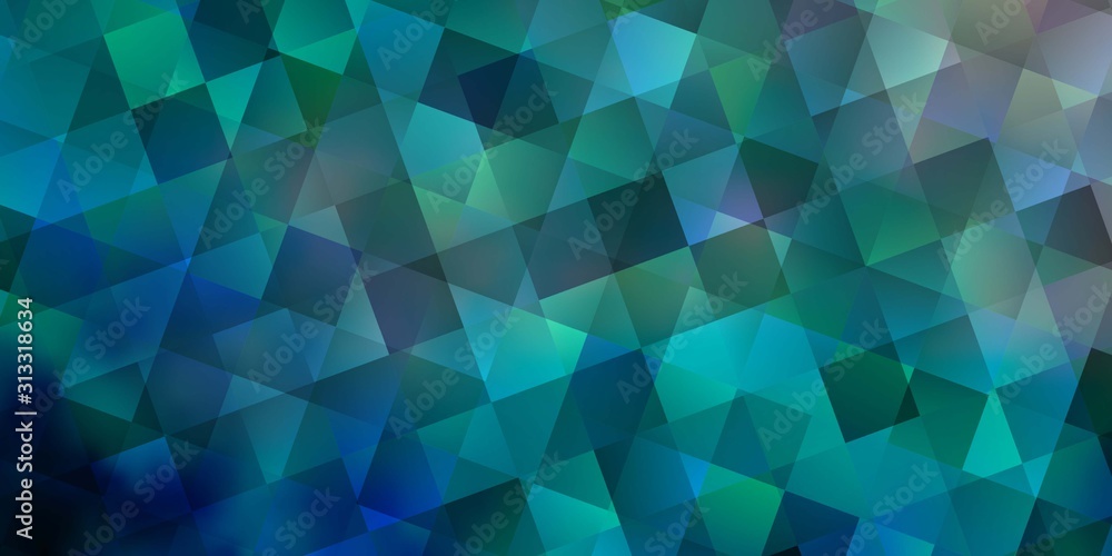 Obraz premium Light BLUE vector layout with rectangles, triangles.