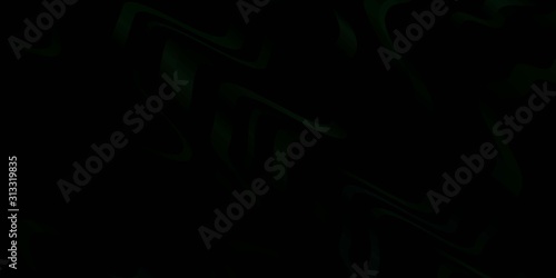 Dark Green vector texture with curves.