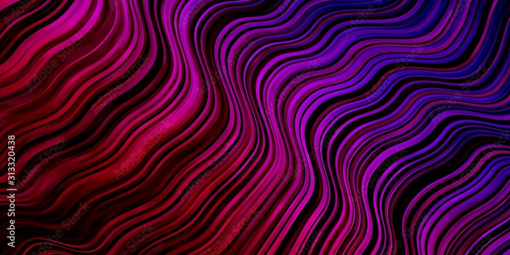 Dark Blue, Red vector pattern with wry lines. Colorful illustration, which consists of curves. Best design for your ad, poster, banner.