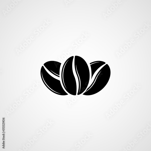 Coffee beans vector icon. Illustration for graphic and web design