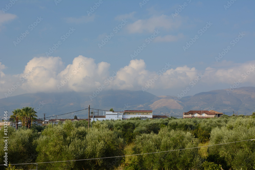 view o Tsilivi village on Zakynthos island (Greece) view o Tsilivi village on Zakynthos island (Greece)