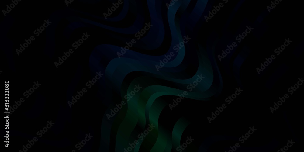 Dark Blue, Green vector backdrop with bent lines. Brand new colorful illustration with bent lines. Template for your UI design.