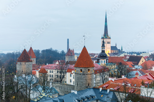 Curtain wall towers of Tallinn old town