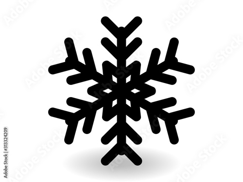 snowflake winter of black isolated silhouette on white background. christmas snowflakes collection free vector.