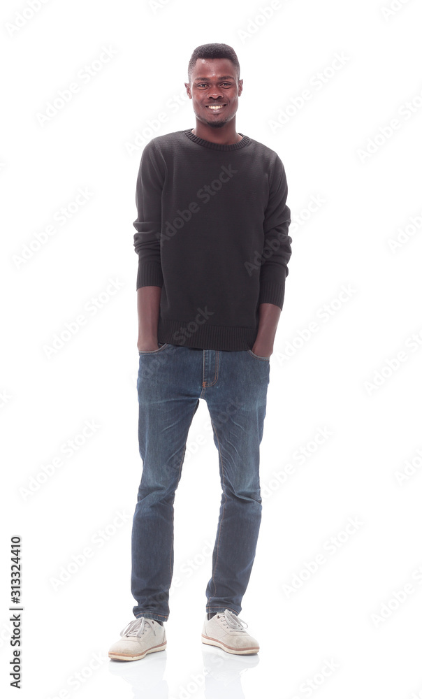 young man in casual autumn clothes. isolated on white young man in casual autumn clothes. isolated on white