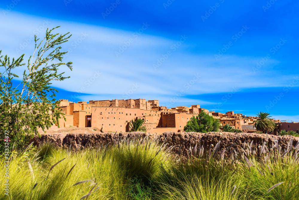 Kasbah Taourirt traditional building in eastern, Ouarzazate, Morocco.