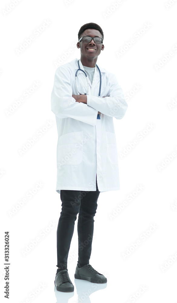 in full growth. smiling doctor looking at the camera. in full growth. smiling doctor looking at the camera.
