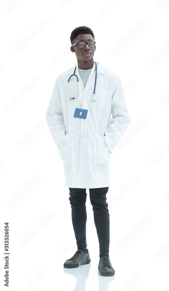 in full growth. smiling doctor looking at the camera. in full growth. smiling doctor looking at the camera.
