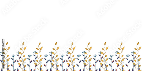 Beautiful color floral card. Vector illustration