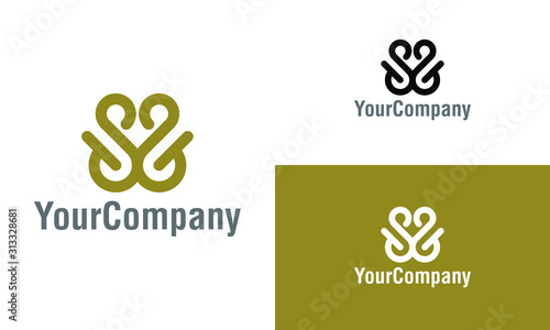 Creative letter S, SS and swan icon design template elements. Vector logo template for company.