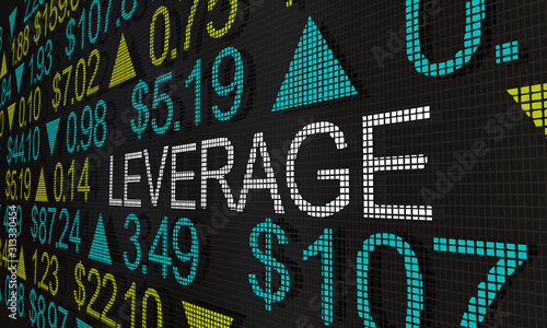 Leverage Stock Trading Financing Marginal Share Trades 3d Illustration photo