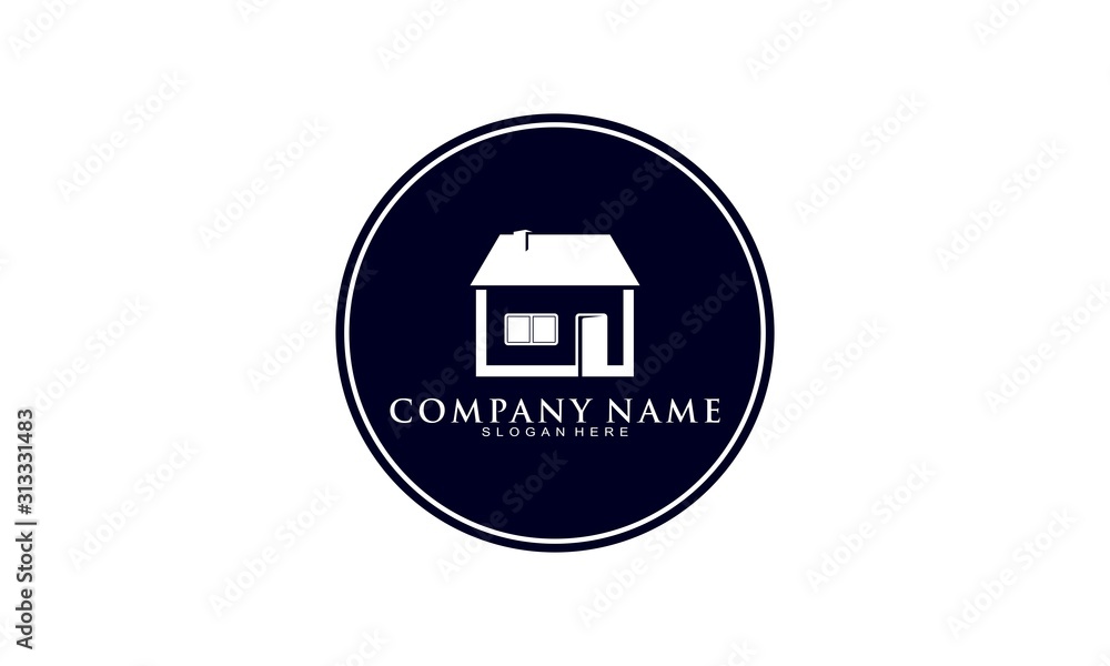Luxury house simple modern silhouette vector logo Luxury house simple modern silhouette vector logo