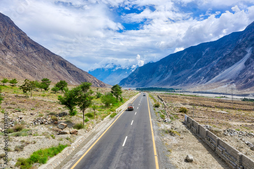 Karakoram Highway and Skardu Side Road in northern Pakistan, taken in August 2019