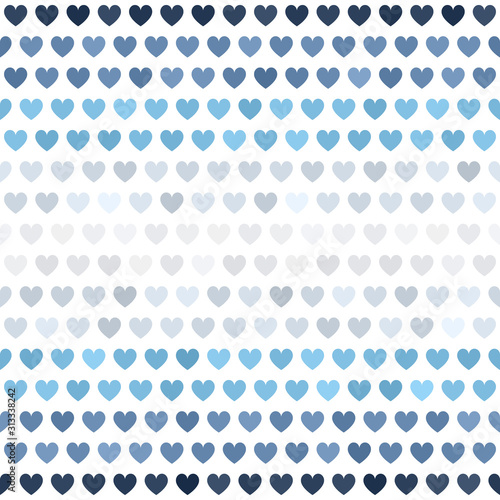 Striped heart pattern. Seamless vector background