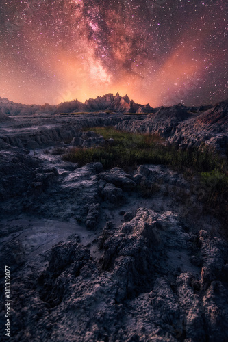 milky way in the mountains