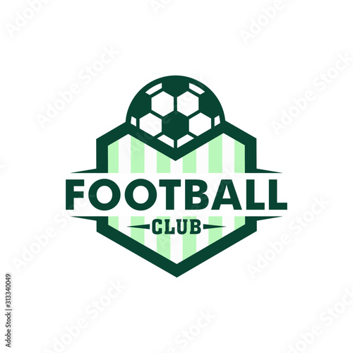 Football badge logo template design, soccer team, vector illustration