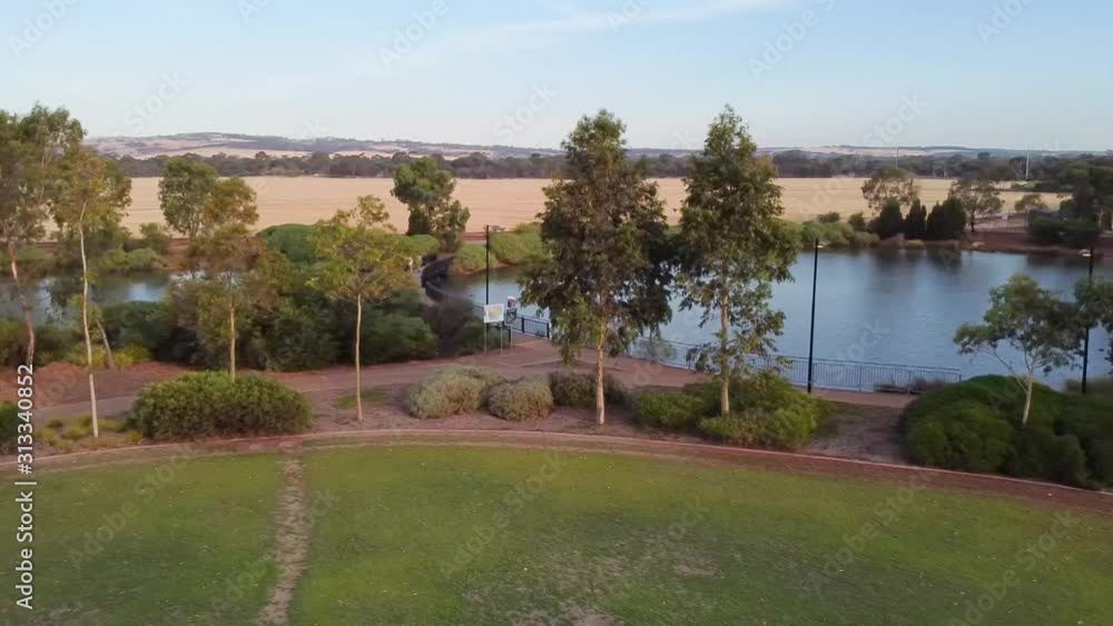 Aerial panorama around wetlands park Aerial panorama around wetlands park