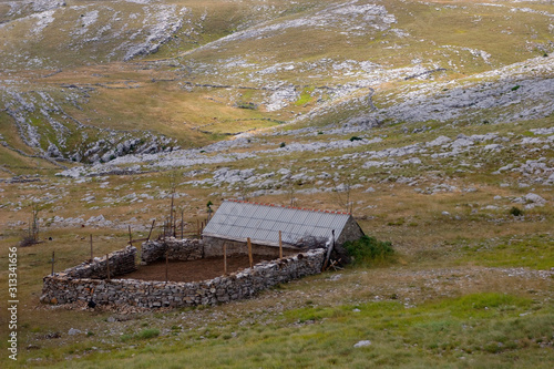 Shepard settlement on the Dinara Mountain, Croatia photo