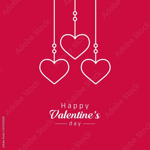 Valentine's Day Greetings Vector Template
