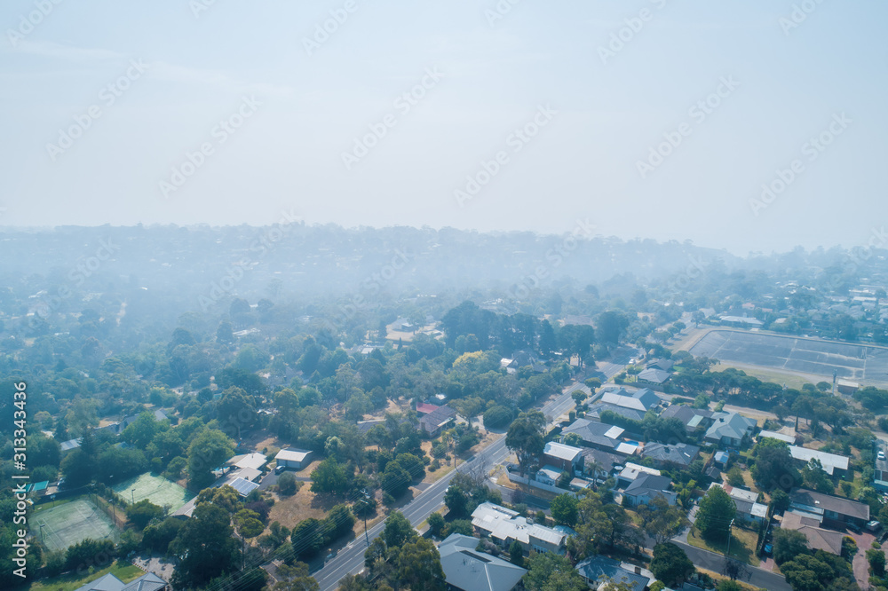 Bushfire smoke covers suburbs in Melbourne, Australia