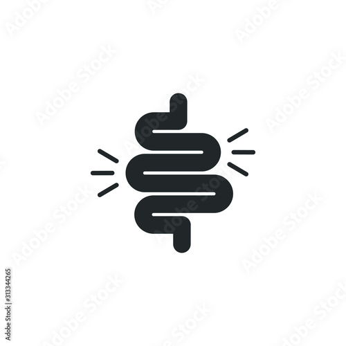 Intestines icon template color editable. intestine organ symbol vector sign isolated on white background illustration for graphic and web design.