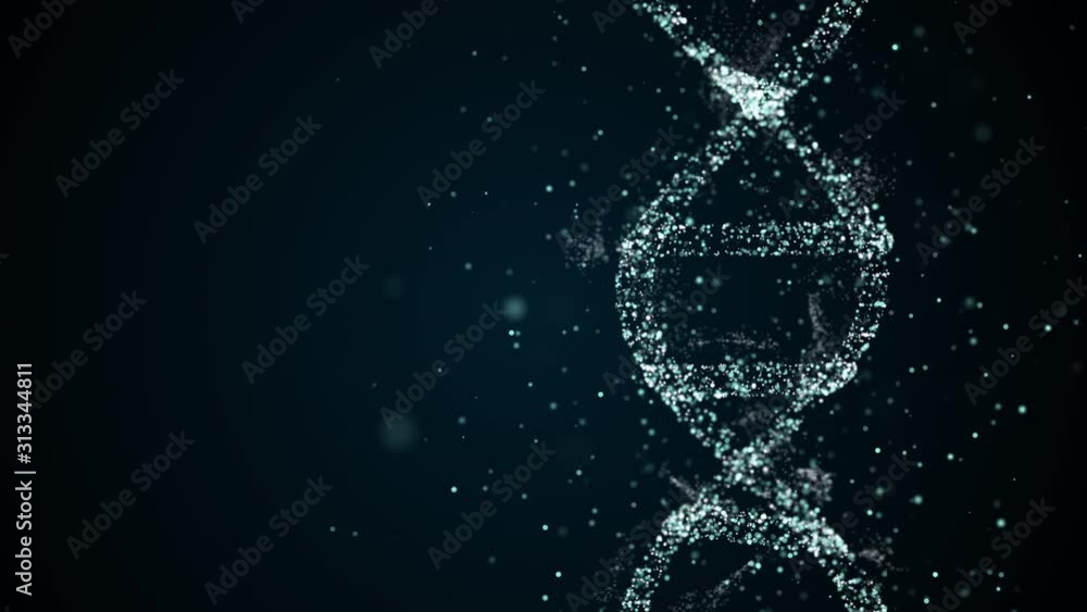 Abstract representation of digital binary DNA molecule over space darkness. Abstract representation of digital binary DNA molecule over space darkness.