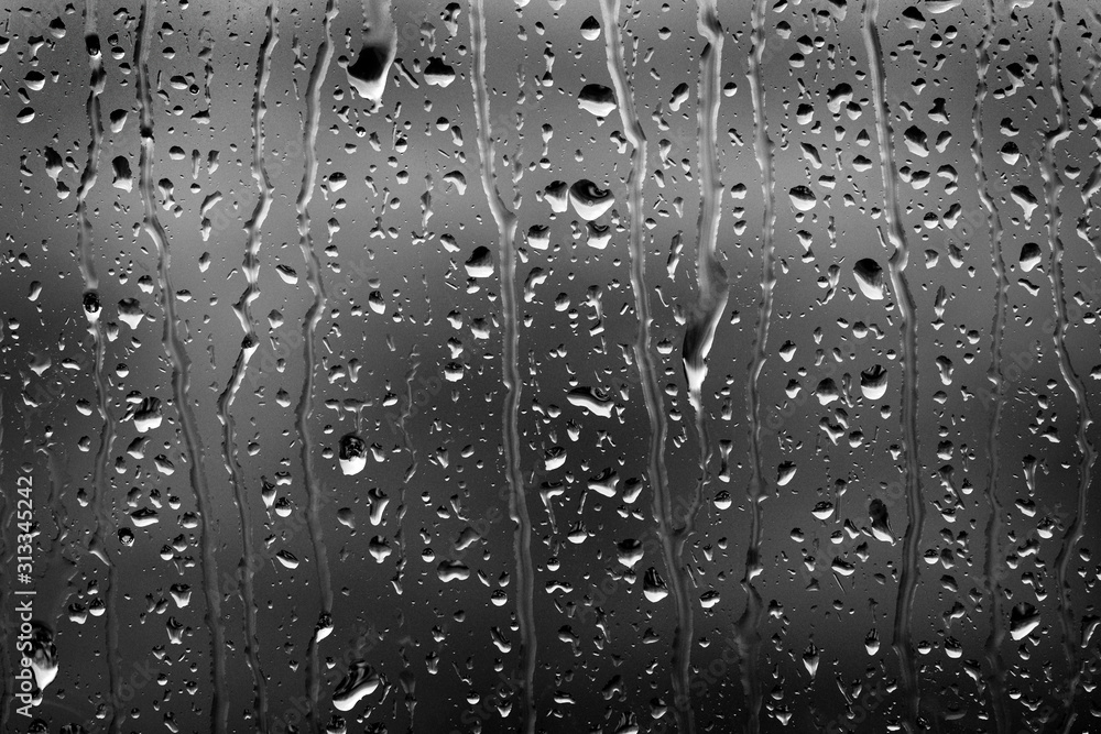 Window Rain Water Drops Stormy Weather - obrazy, fototapety, plakaty 