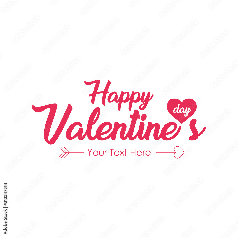 Valentine's Day Greetings Vector Template