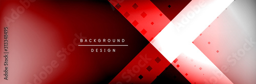 Abstract background - squares and lines composition created with lights and shadows. Technology or business digital template