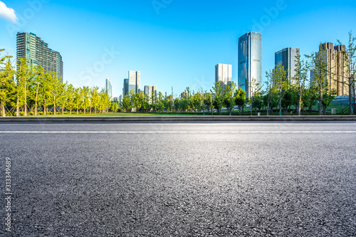 Canvas Print road in city