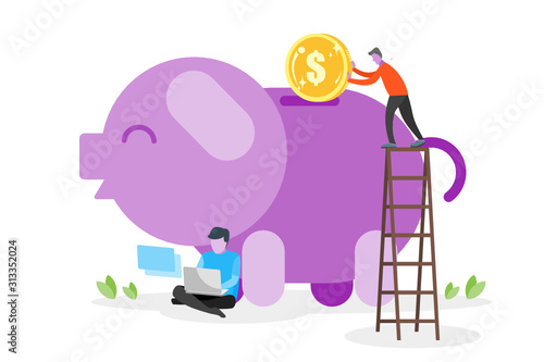 Saving account vector illustration design. Banking and financial concept element.  Can be used for web and mobile development suitable for infographic