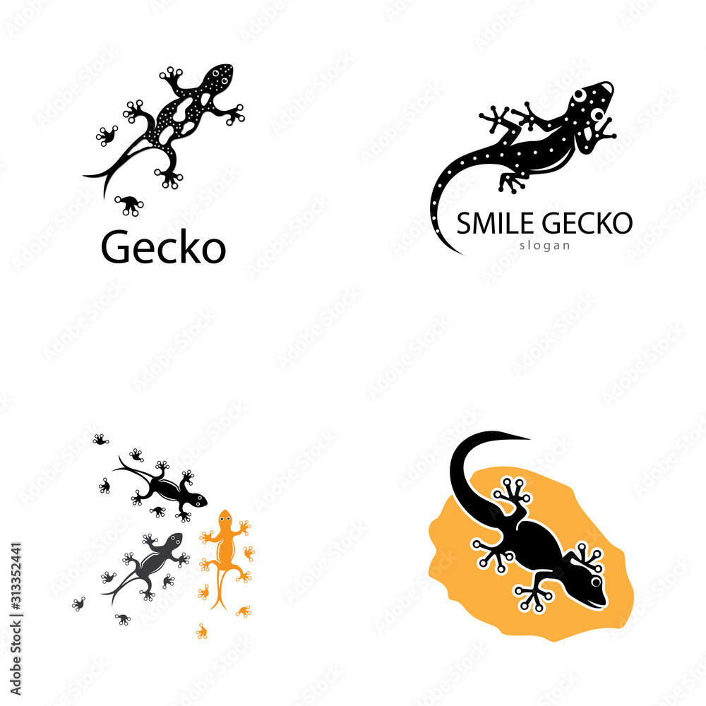 Fototapeta premium Lizard Chameleon Gecko animall logo and symbol vector illustration