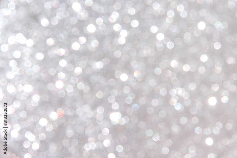 White Silver Glitter Sparkle Texture Stock Photo, Picture and