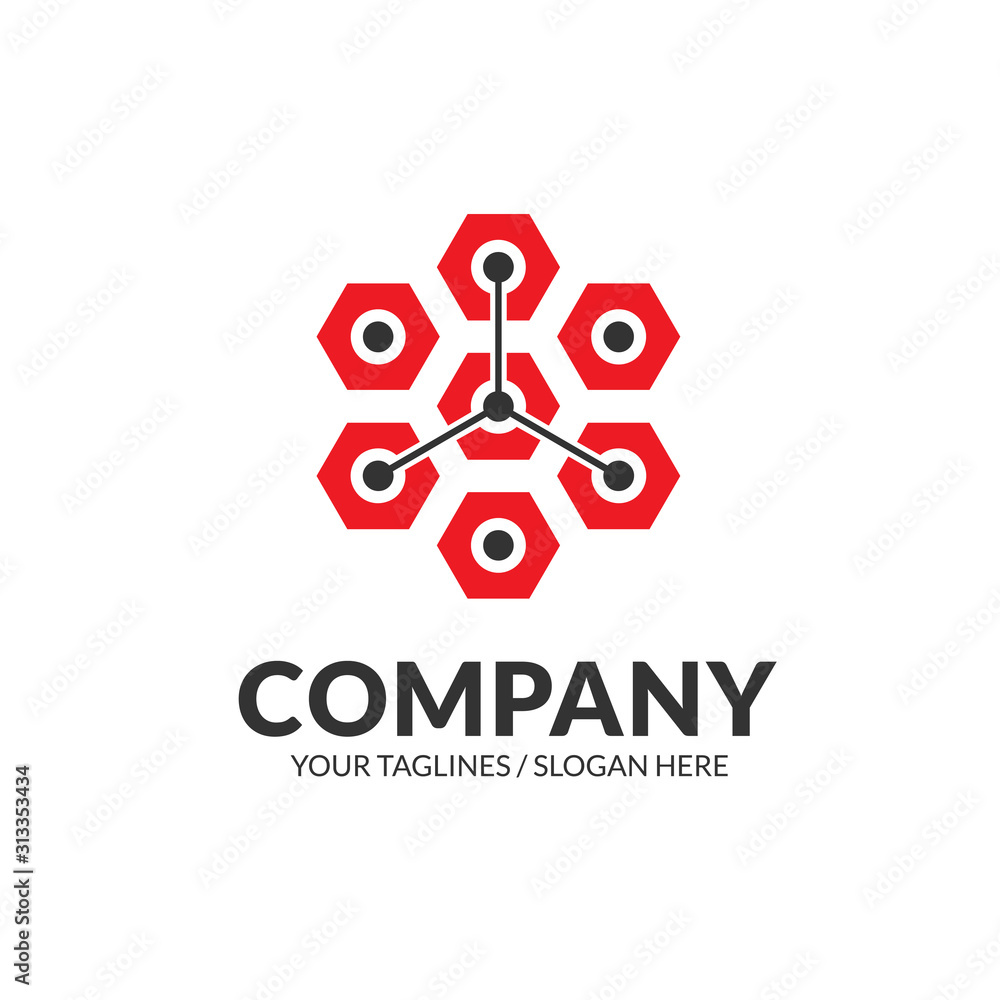 hexagon tech connect logo concept,Tech connection concept. hexagon tech connect logo concept,Tech connection concept.
