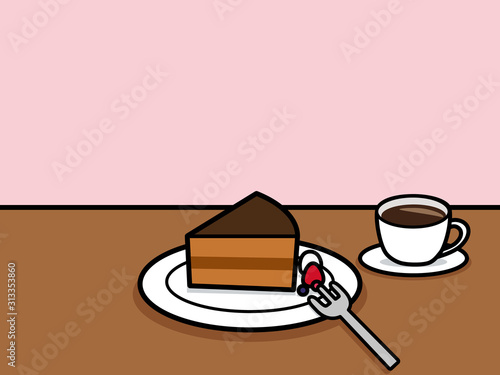 カフェタイム チョコケーキ（ケーキセット）