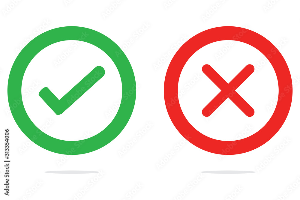 Check Mark Wrong Mark Icons Check Mark Wrong Mark Icons