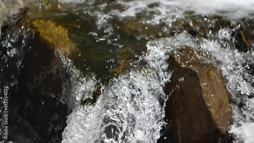 Wallpaper Mural waterfall with big stones spray and foam Torontodigital.ca