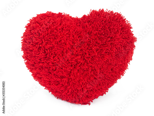 Red heart isolated on white background. valentine day concept.