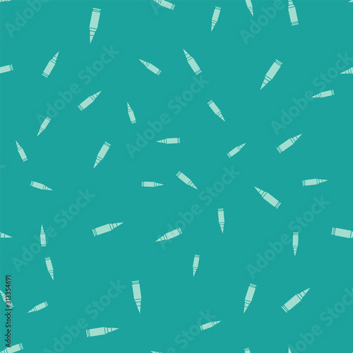 Green Bullet icon isolated seamless pattern on green background. Vector Illustration