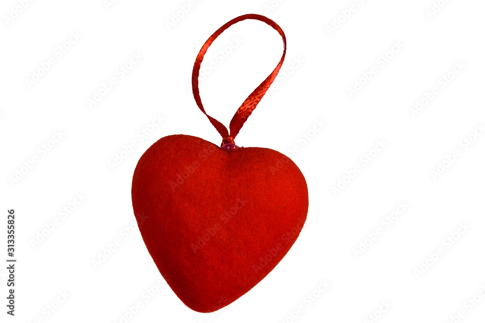 Red heart isolated on the white background Red heart isolated on the white background