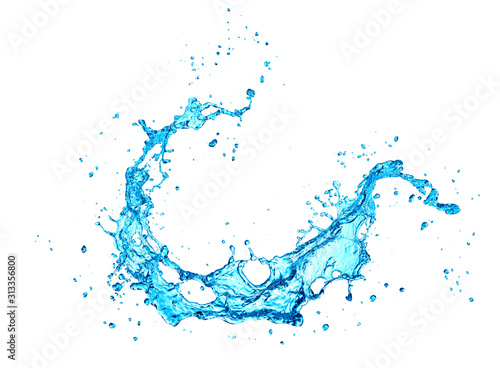 water Splash isolate On White Background,clipping path. © hideto111
