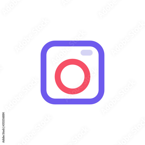 Editable photographing icons for web and mobile.Included icons line Camera, Photo camera with beautiful colors.Camera Icon in trendy flat style.Camera symbol for your web site design, logo, app, UI.