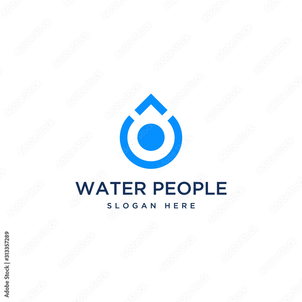 clean water logo design or people raise their hands with drops of water clean water logo design or people raise their hands with drops of water